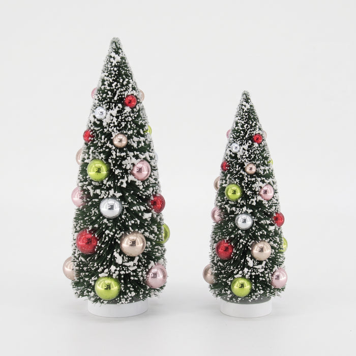 XMAS- Set Kerstdecoratie – LED Gingerbread Snoephuisje & 2 Groene Kerstboompjes – 31 en 23 cm – Kerstversiering
