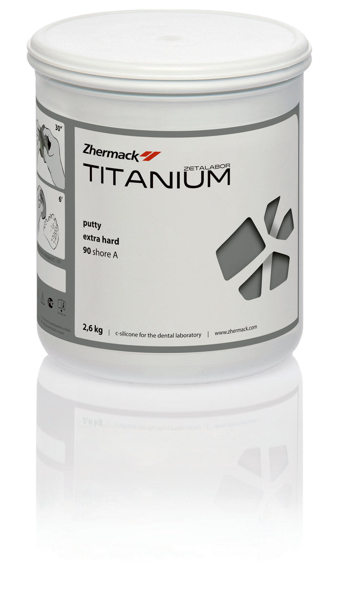 Zhermack Titanium 2.6 kilo - C-silicone laboratory putty